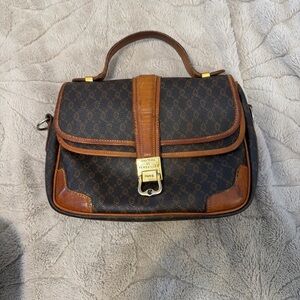 Vintage Chateau De Versailles Made In Italy Leather Pouch Bag  Satchel